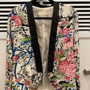 Cherry blossom print blazer